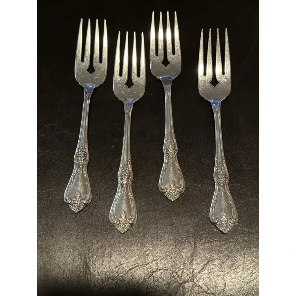 Oneida Kennett Square‎ Distinction Deluxe HH Stainless Salad Forks Set Of 4